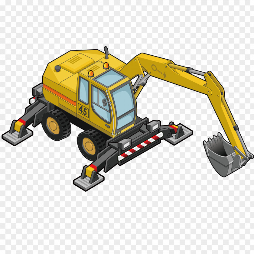 Exquisite Excavator Closed-circuit Television Software PNG