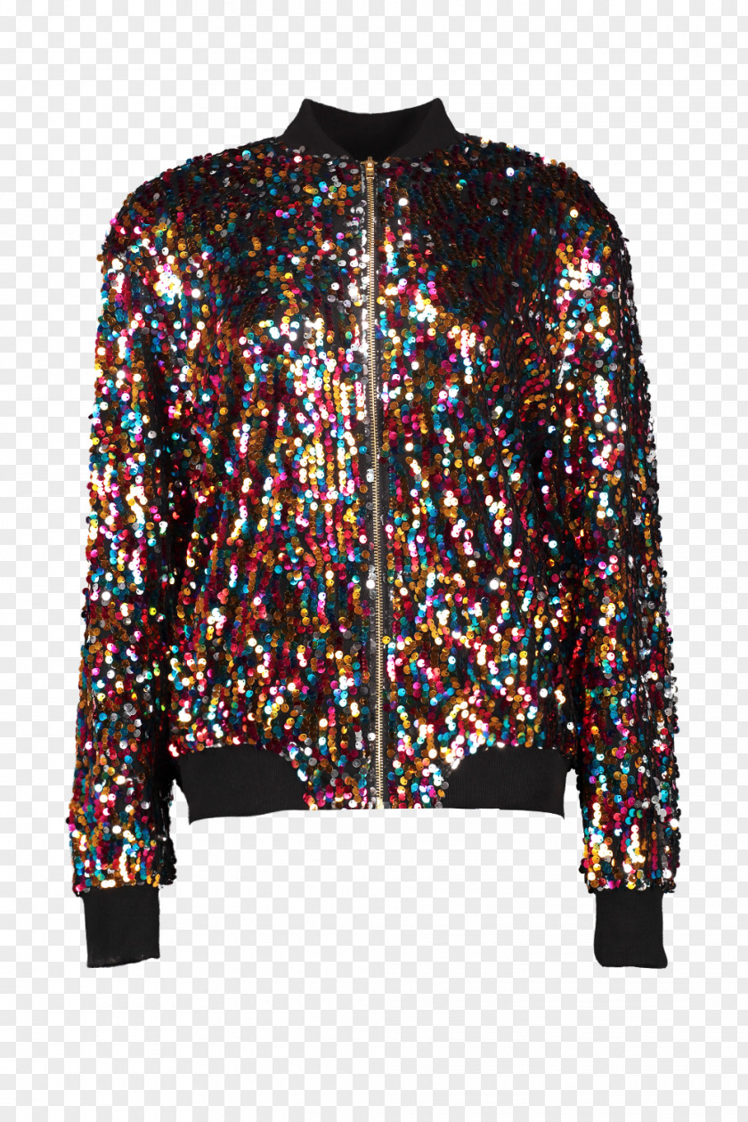 Jacket Flight Sweater Sequin MA-1 Bomber PNG