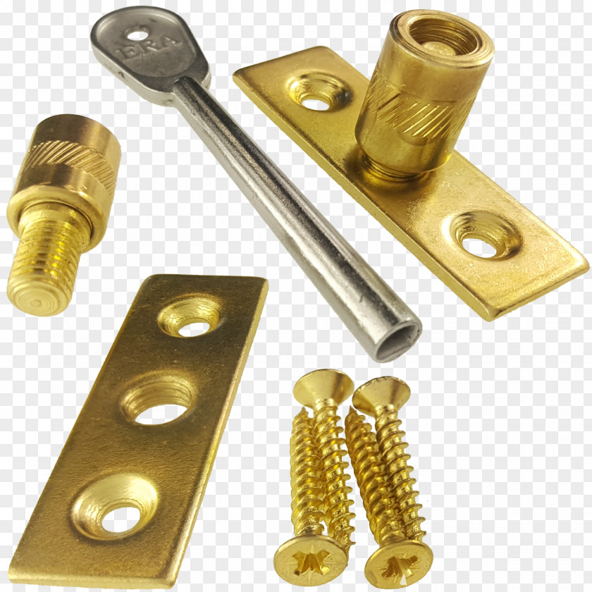 Brass Sash Window Lock Key PNG