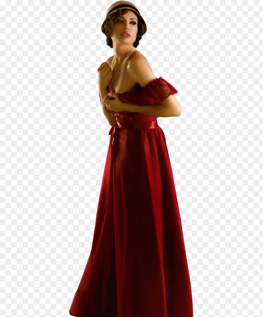 Dress Gown Cocktail Shoulder Velvet PNG