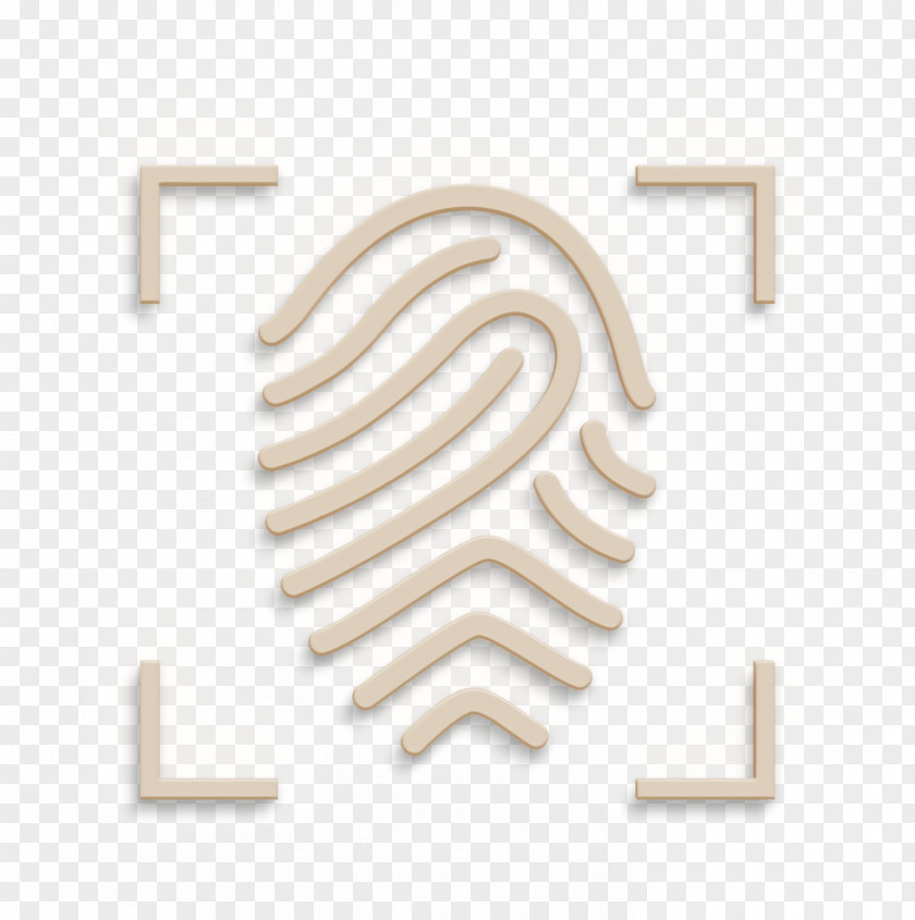 Technology Icon Fingerprint With Crosshair Focus PNG