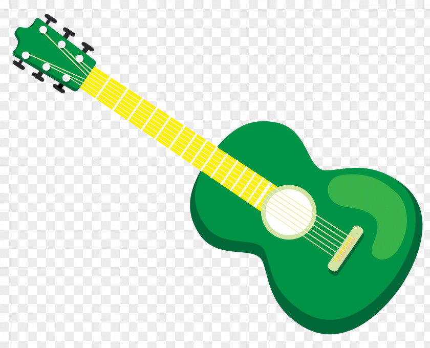 Green Guitar Acoustic Ukulele Tiple Electric Cuatro PNG