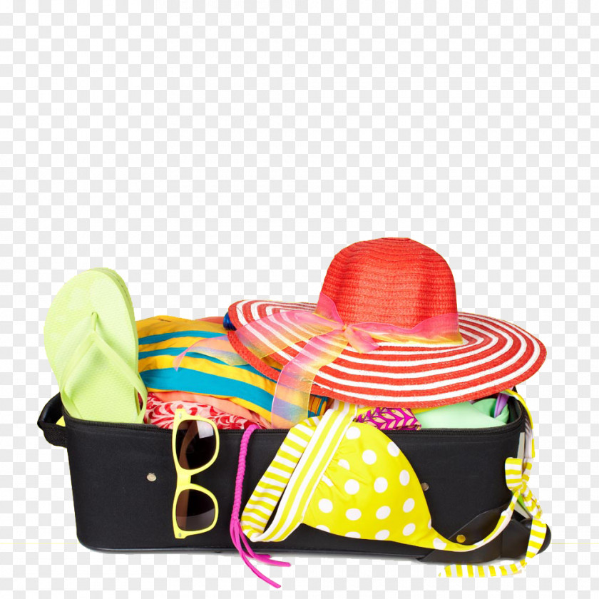 Suitcases And Hat Buckle Clip Free HD Suitcase Travel PNG