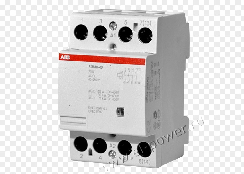 Abb Electric ABB ESB Instalation Contactor 4 Pole GHE3491102R0006 Components System Pro M Compact 63-40 GHE3691102R0003 Group Electrical Switches PNG