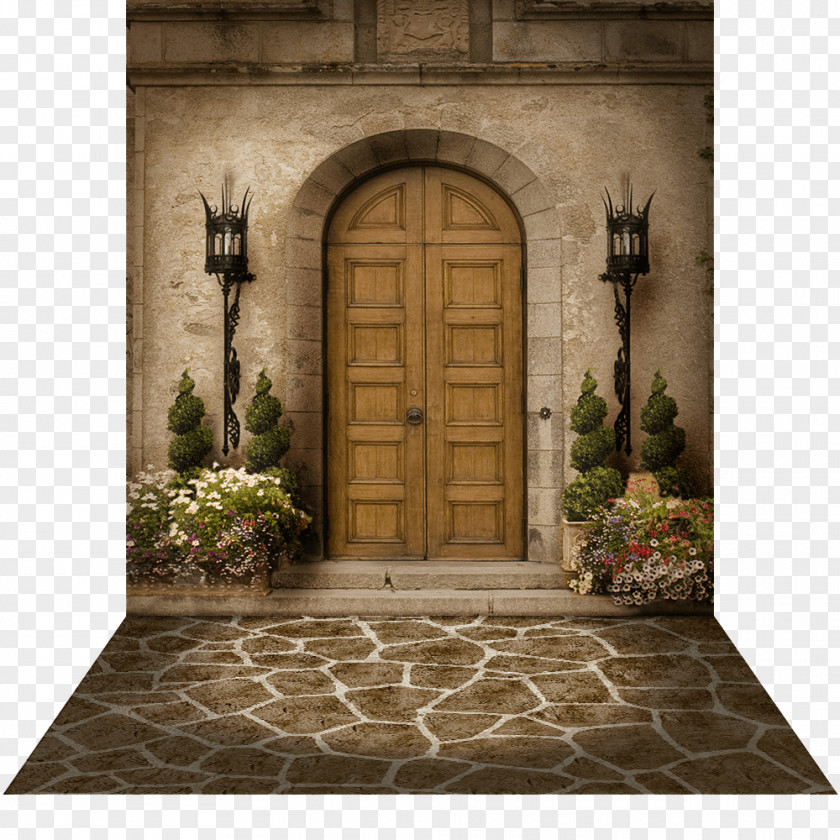 Backdrop A Medieval Castle Door Window Floor PNG