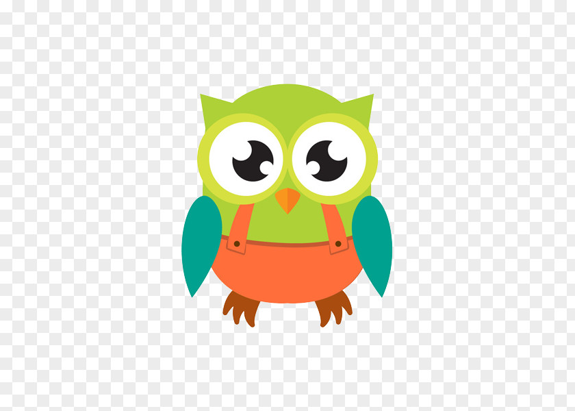 Cartoon Bird Owl Red PNG