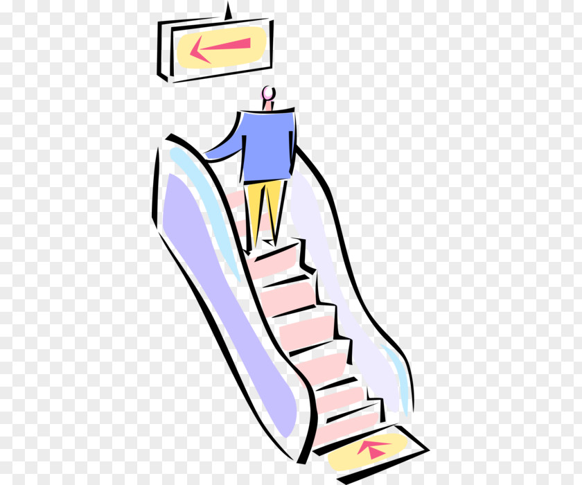 Finger Cartoon Escalator Line PNG