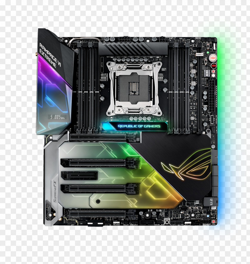 MotherboardExtended ATXLGA2066 SocketX299LGA2066 SocketIntel Intel X299 LGA 2066 ASUS ROG RAMPAGE VI EXTREME PNG