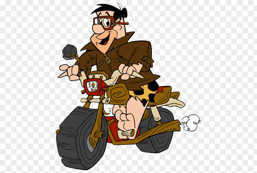 Motorcycle Fred Flintstone Barney Rubble Bamm-Bamm Clip Art PNG