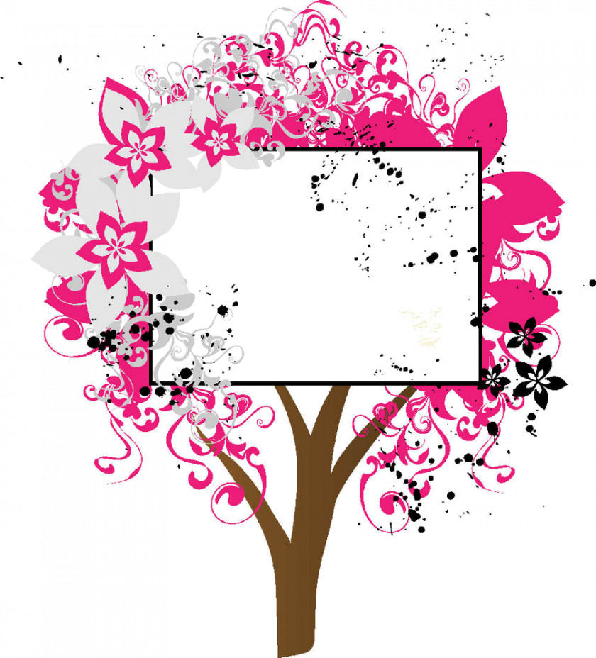 Design Floral Drawing White Pink Clip Art PNG