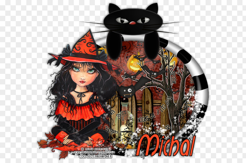 Cat Halloween Art PNG