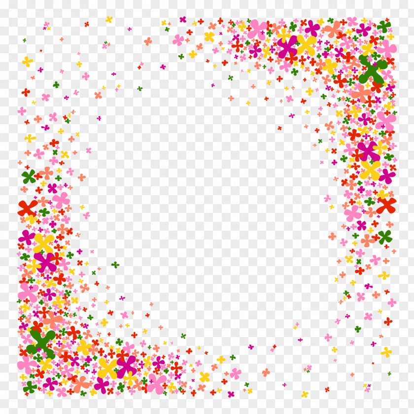 Colorful Block Pattern Picture Frame PNG