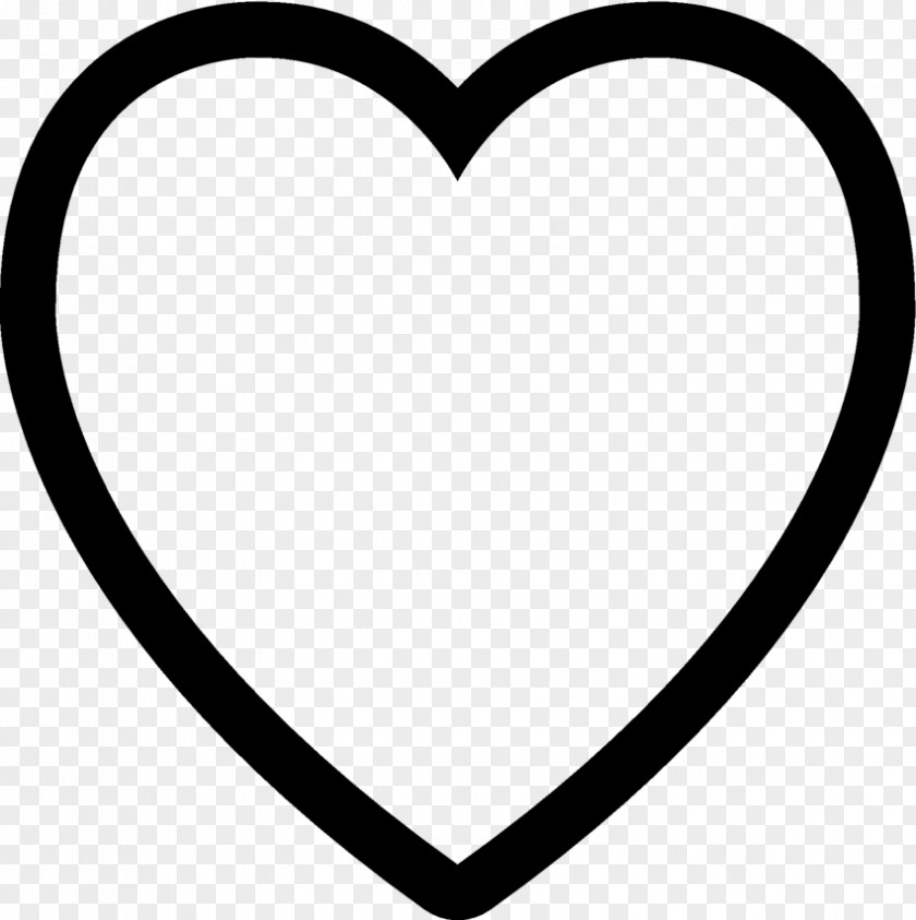 Heart Symbol Black And White Clip Art PNG