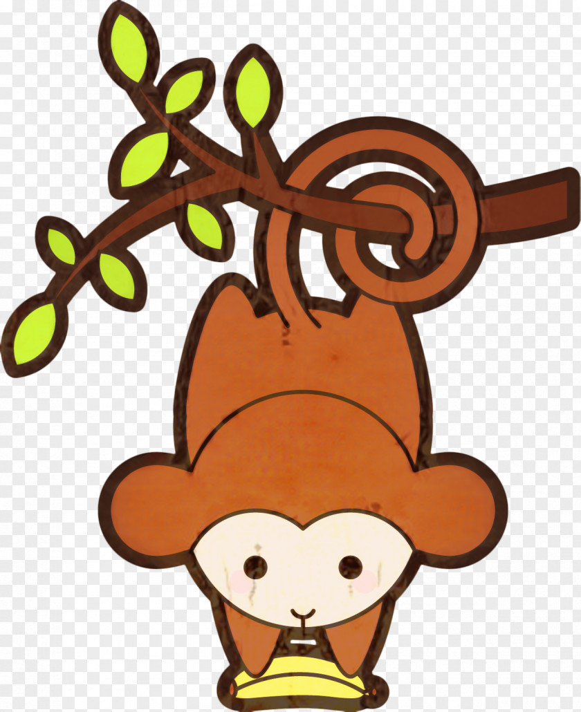 Pleased Smile Monkey Cartoon PNG