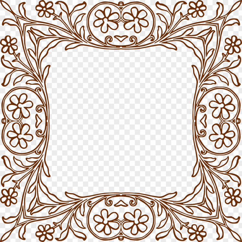 Floral Frame Picture Flower Paper PNG