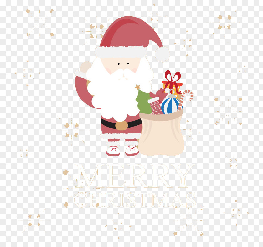 Santa Claus With Gifts Vector Material Christmas Ornament Tree PNG