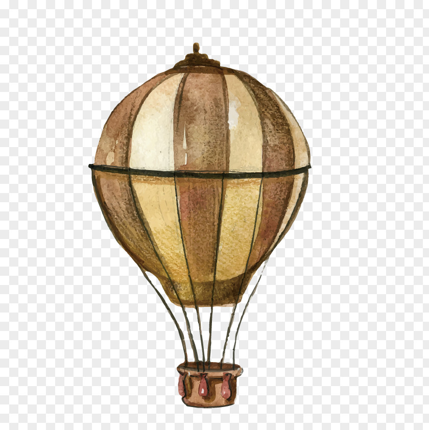 Vector Hot Air Balloon Steampunk Euclidean Flat Design Illustration PNG