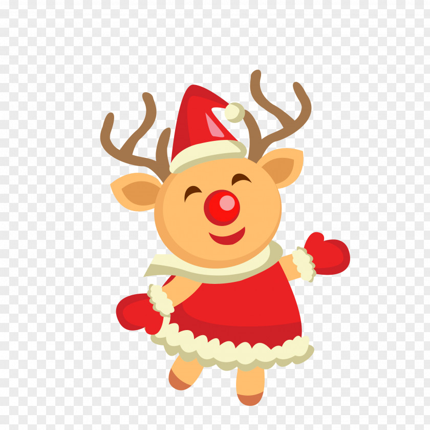 Animal Picture Reindeer Santa Claus Rudolph Christmas Day Stockings PNG