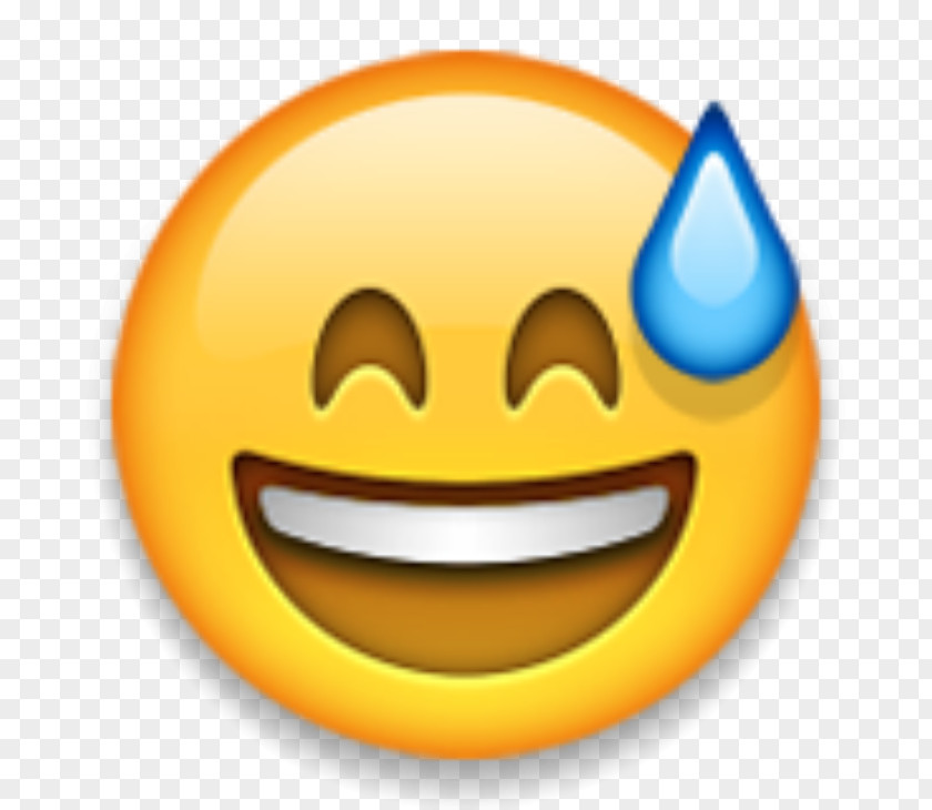 Anxious Smile Emoji Face Mouth Perspiration PNG