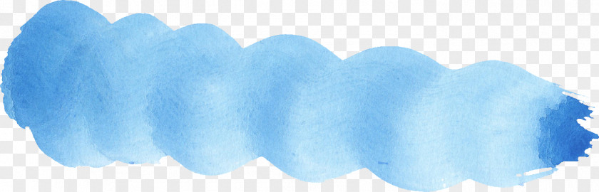 Blue Stroke Watercolor Painting Brush PNG