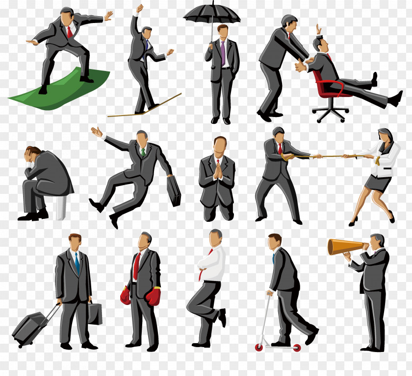 Cartoon Business People Vector Material Businessperson Royalty-free Illustration PNG