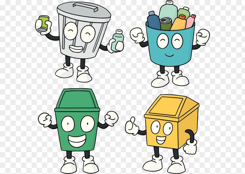 Garbage Man Waste Container Recycling Illustration PNG