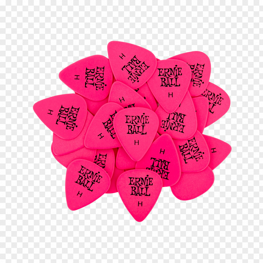 Guitar Picks Valentine's Day Heart Pink PNG