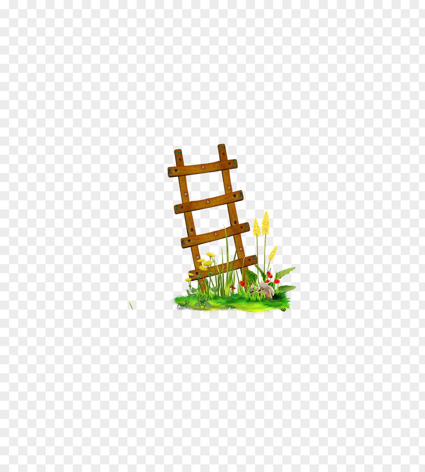 Cartoon Small Wooden Ladder Download Icon PNG