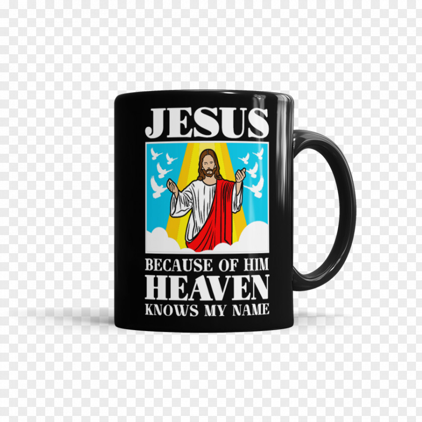 Jesus Christ In The Heaven Mug Logo Tableware Table-glass Font PNG