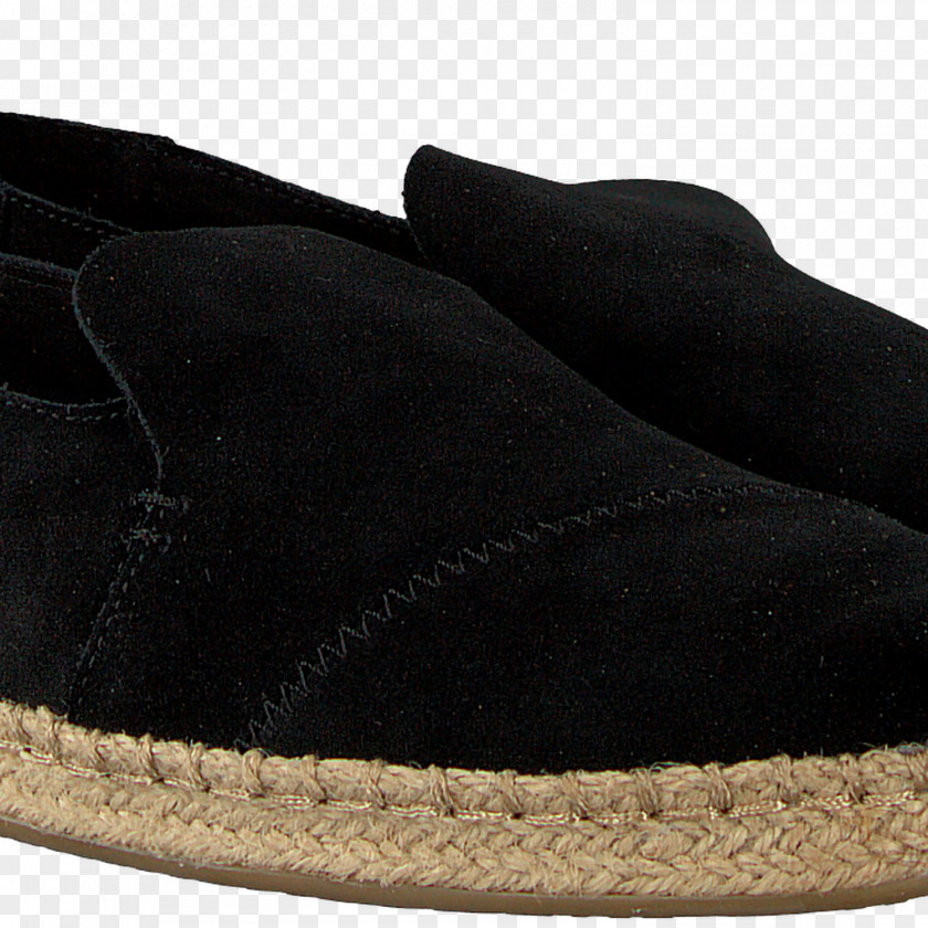 Suede Slip-on Shoe Walking Black M PNG