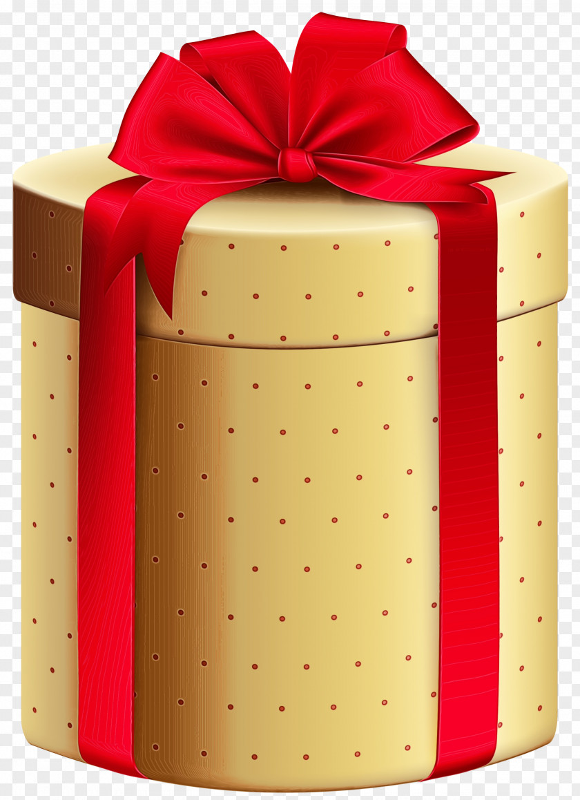 Wrapping Paper Cylinder Gold Ribbon PNG