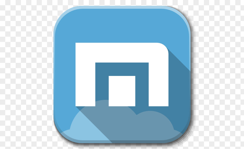 Apps Maxthon Blue Square Angle Text PNG