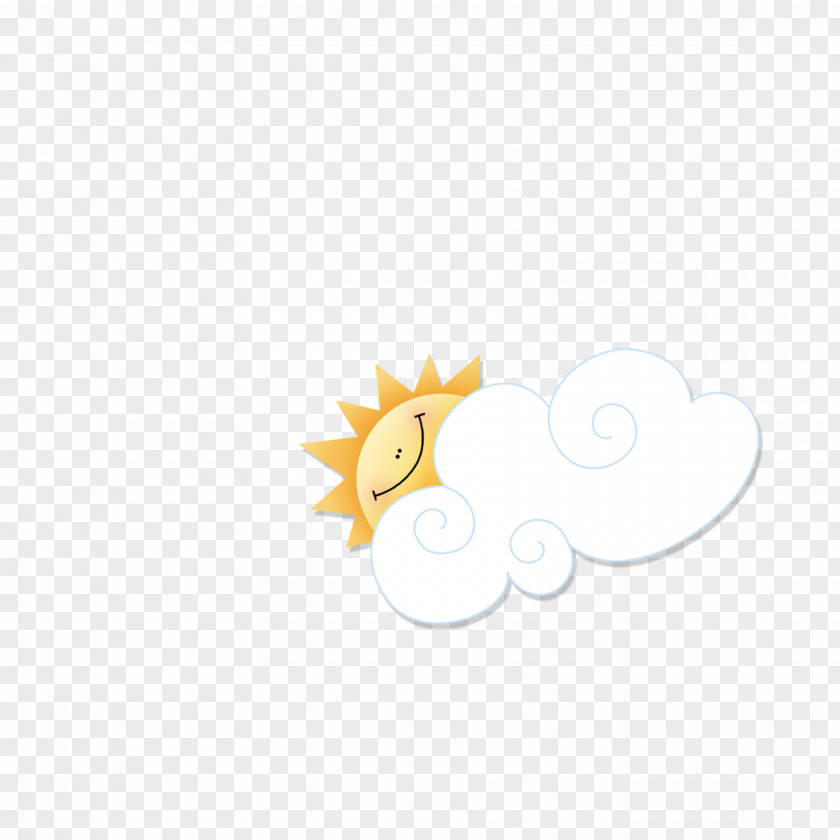 Cartoon Clouds Sun PNG