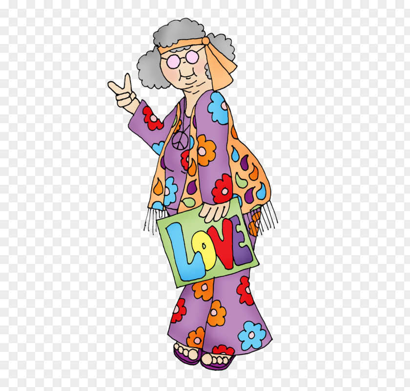 Hippie National Grandparents Day Peace Symbols Clip Art PNG