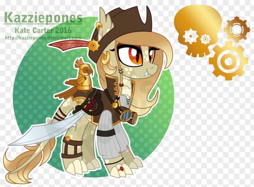 Steampunk Pirate Pony Equestria Daily Image PNG