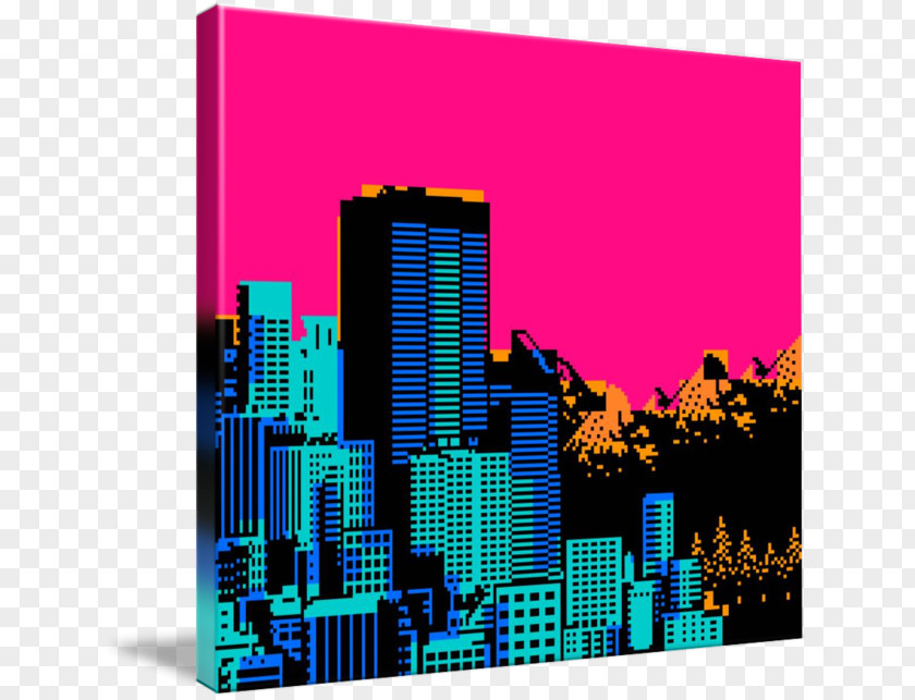 Cityscape Collage Click Bait A Tropical Hell Hole Purple Graphic Design Rectangle PNG