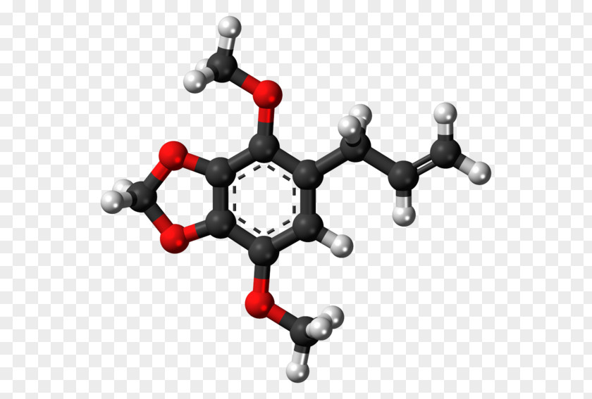 Ball-and-stick Model Salicylic Acid Ethyl Salicylate Molecule PNG