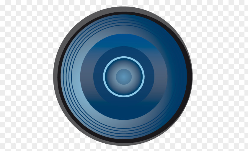 Camera Lens Cobalt Blue PNG