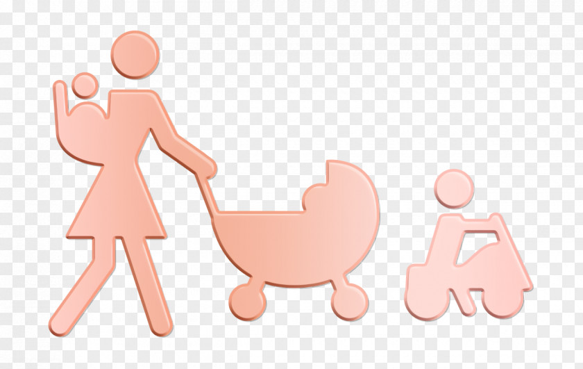Child Icon Family Icons Mother Walking With Three Babies PNG