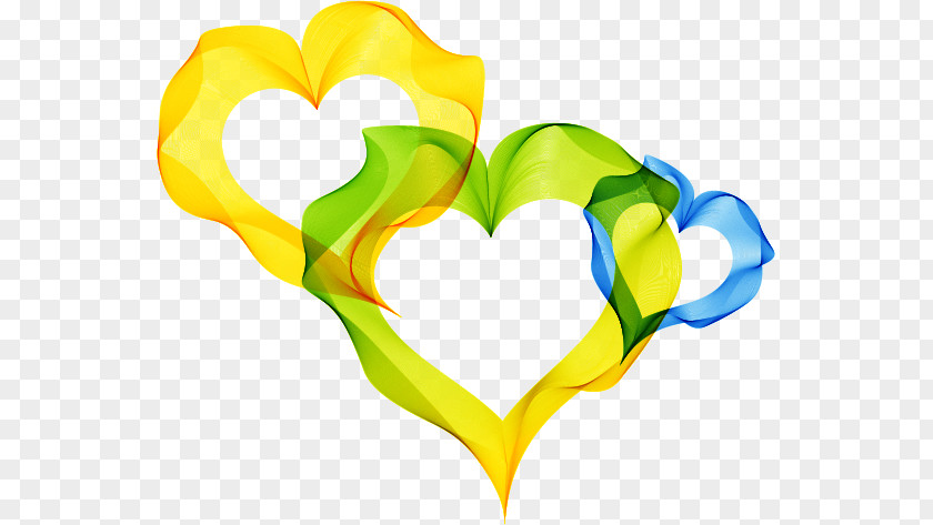 Colorful Heart Line Shape Royalty-free Illustration PNG