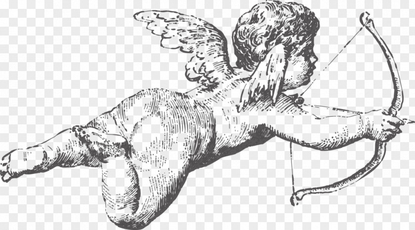 Cupid Cherub Drawing Sketch Image PNG