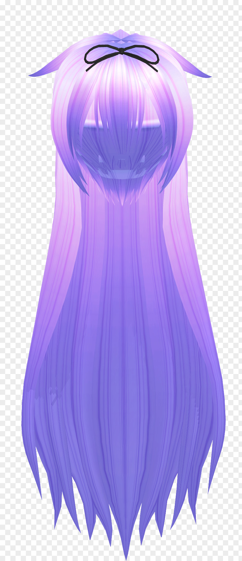 Long Hair MikuMikuDance Purple Afro-textured PNG