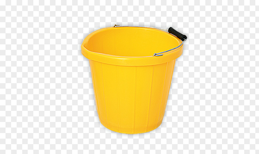 Plastering Yellow Plastic Bucket Rubbish Bins & Waste Paper Baskets PNG