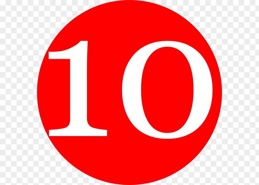 Simple Number 10 Clip Art PNG
