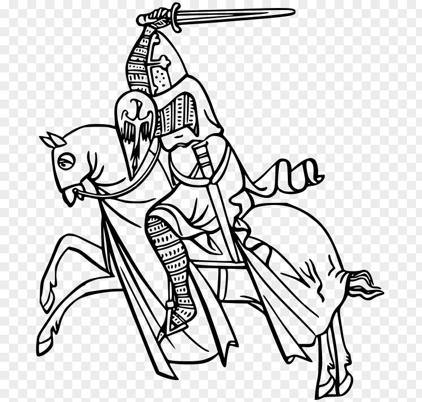 Knight Coloring Book Title Adult Child PNG