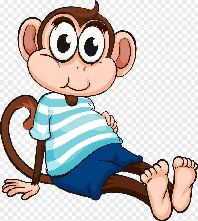 Monkey Cartoon Chimpanzee Drawing Clip Art PNG