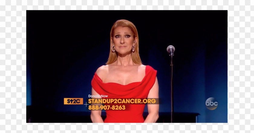 Celine Dion Stand Up To Cancer Recovering Gala Stage Shoulder PNG