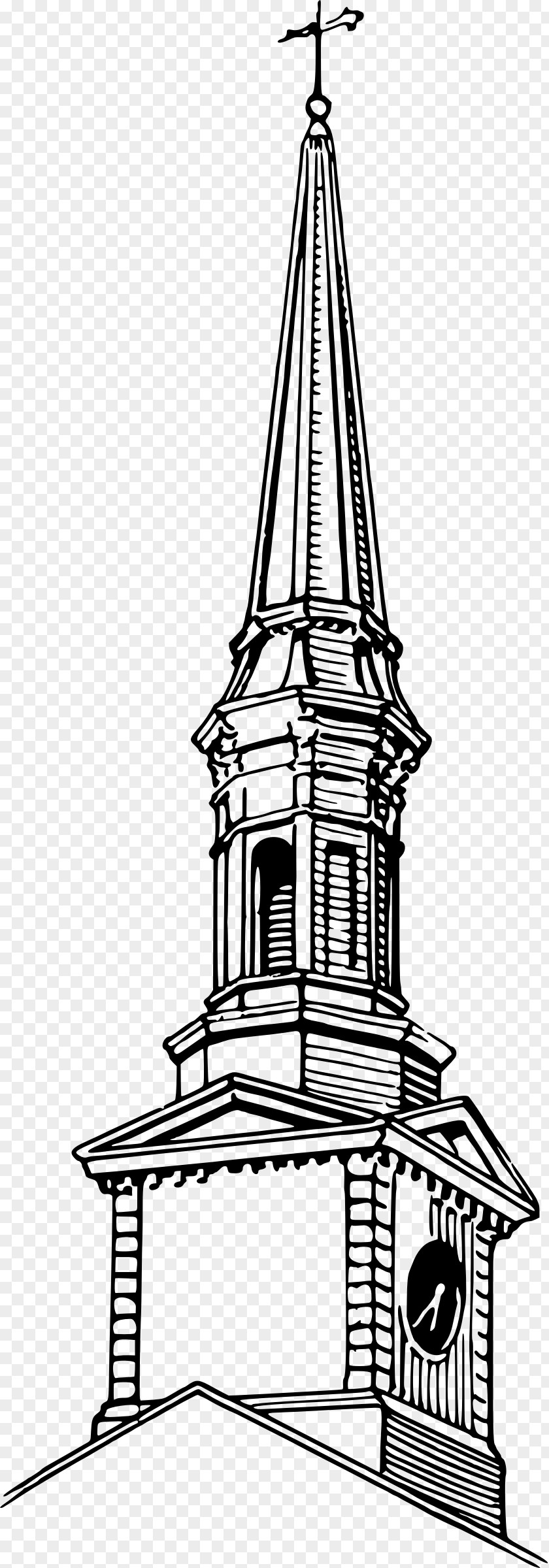 Steeple Line Art Spire Drawing Clip PNG
