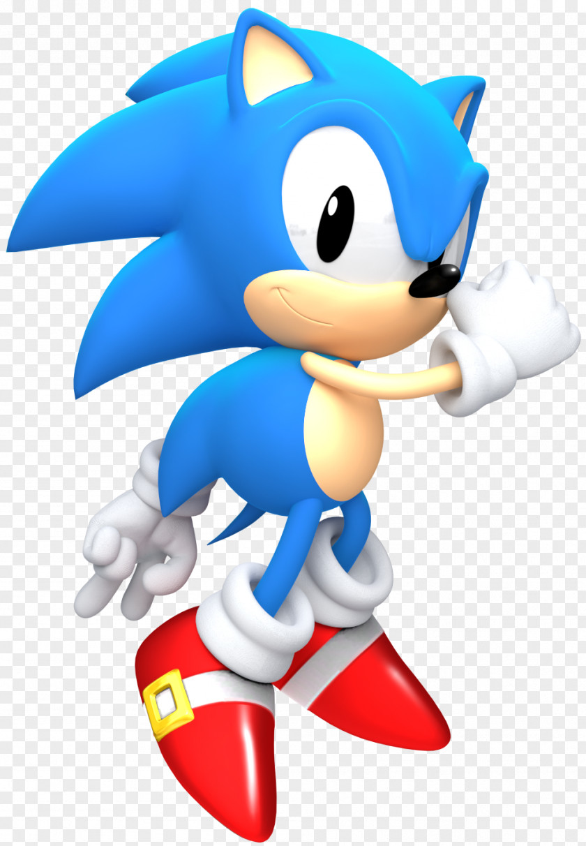 Classic Sonic The Hedgehog & Knuckles Jump Forces Dash PNG