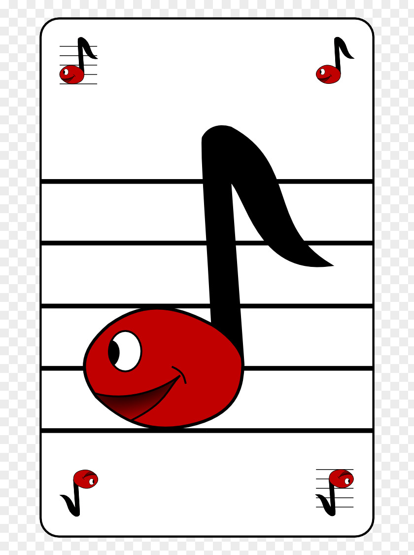 Musical Note Game Treble Playing Card PNG